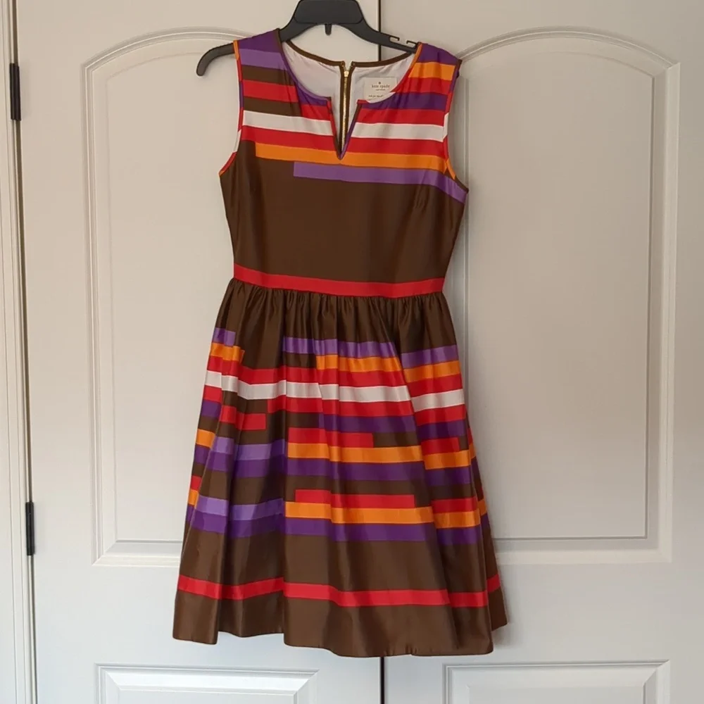 Kate Spade Kerrigan A Line Dress Stripes